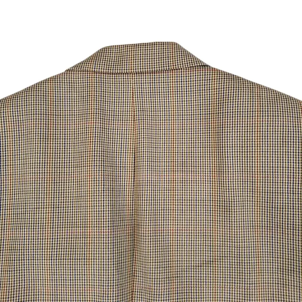 Vintage Bill Blass Ivy Prep Wool Houndstooth Blazer Jacket Sport Coat 38R? 40R?